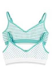 2 Pack Seamfree Spotted & Striped Bras