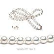 AAA Quality 18 Inch Round 6-6.5mm White Akoya SaltWater Cultured Pearl Necklace & Earrings Set
