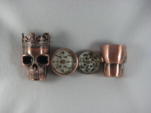 Herb Herbal King Skull 3 Piece Grinder to Use on a Digital Vaporizer Vaporiser