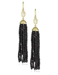 Jolie B. Ray "Caviar" Black Spinel Tassel Earrings