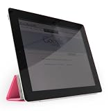 iPad2専用ケース スタンド式　超薄型iPad2ケース　[お得な３点セット]＝[フロントカバー＋シリコンバックカバー＋液晶保護フィルム]　ピンク　[Apple iPad2 16GB,32GB,64GB]