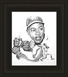 Atlanta Braves Framed Hank Aaron Milwaukee Brewers Lithograph MLB Baseball