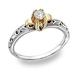 Art Deco 1/2 Carat Diamond Ring - 14K Two-Tone Gold
