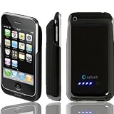 splash O2 Juice Pack Case & 2000mAh Extended Rechargeable Battery for iPhone 3G 3GS (Black)