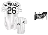 Orlando El Duque Hernandez Autographed Jersey - Chicago White Sox, Majestic, Pinstripe, World Series Patch