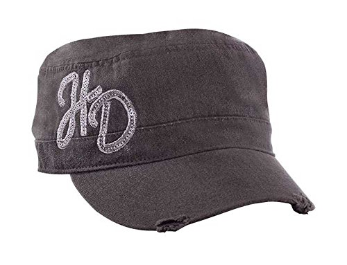 Harley-Davidson Women's Painter's Cap, H-D Script, Charcoal Washed Hat PC36154