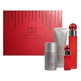 PERRY ELLIS 360 RED by Perry Ellis Gift Set for MEN: EDT SPRAY 3.4 OZ & AFTERSHAVE BALM 3 OZ & DEODORANT STICK ALCOHOL FREE 2.7 OZ & EDT SPRAY. 5 OZ MINI - B002VQZAXS