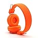 GranVela® A809 Lightweight Foldable Stereo Headphones Adjustable Headband Kids Headsets with Built-in FM Radio, Micro SD Card Player,3.5mm Jack for iPhone, iPad, Android, PC and More (Orange)