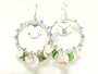 Silver Multi Color Shell Disc Drop Earrings Fashion Jewelry