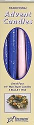 Blue Advent Candle Set