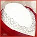 14K White Gold Textured & Hammered Oval Link Necklace