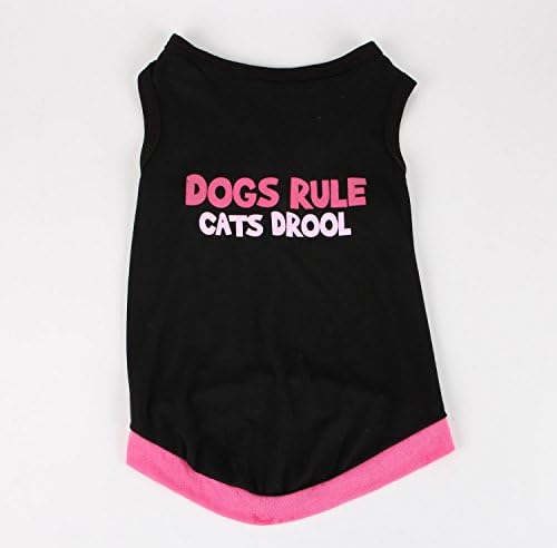Commoditier Dog Rule Cat Drool Pet Clothes for Medium Dog Boy Dog Clothes Medium Summer Dog Dress (Medium)
