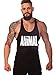 Efashionmx Mens Animal Letter Print Stringer Bodybuilding Gym Tank Tops (X-Large, Black)