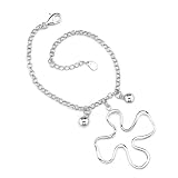 Trendy Style: Sterling Silver Designer Inspired Rolo Chain Bracelet with a Jigsaw Puzzle Charm