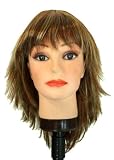 16" Auburn and Blonde all over layers / bangs synthetic wigs