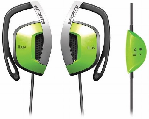 iLuv (アイラブ) i303GRN 耳かけ式カナル型ステレオイヤホン（防滴仕様） グリーン iLuv-i303GRN