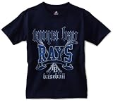 MLB Boys' Tampa Bay Rays Fueled By Pride Short Sleeve Basic Tee (Athletic Navy, Medium)