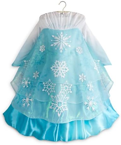 2014 Official Disney Frozen Elsa Anna princess Dress-Elsa deluxe Size 9-10