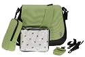 GR8X Wickeltasche SATCHEL Babywickeltasche 5 Teile Komplettset // GRUEN - Schwarz
