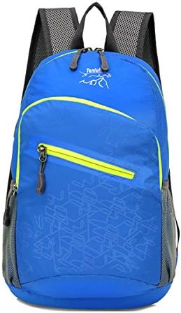 ZERD Quare Expand Foldable Backpack Packable Handy Waterproof Bag Lightweight Daypack for Travel Camping Hiking Blue