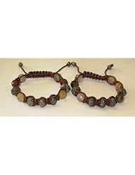 Sterling Silver 6.6ct Diamond Beads Macrame Bracelet Handmade Jewelry