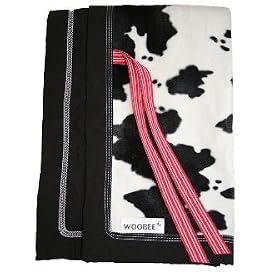 Woobee Baby Blanket - Ranch Print w/ Black Backing
