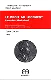 tome XXXIII Le droit au logement