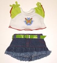 Butterfly T-shirt & Skirt Outfit fits Webkinz, Shining Star and 8" - 10" Make Your Own Stuffed Animals