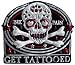 Men's GET TATTOOED SKULL Punk Rock Metal Belt Buckle