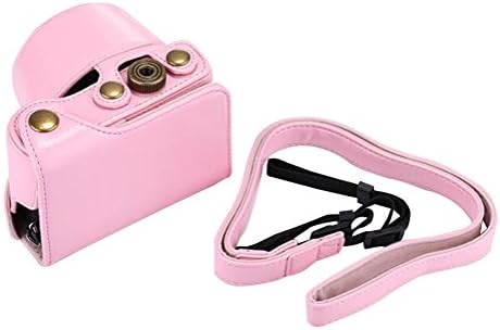 Camerase Shoulder Camera Bag Single Strap Leather Camera Case for Sony ILCE-A5100, Pink