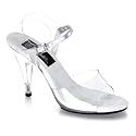 4 Inch Sexy High Heel Shoes Clear Strap Stiletto Heel Ankle Strap
