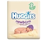 Huggies Newborn Nappies Size 2 (3 To 6 Kg) - 1 Jumbo Pack Containing 62 Nappies