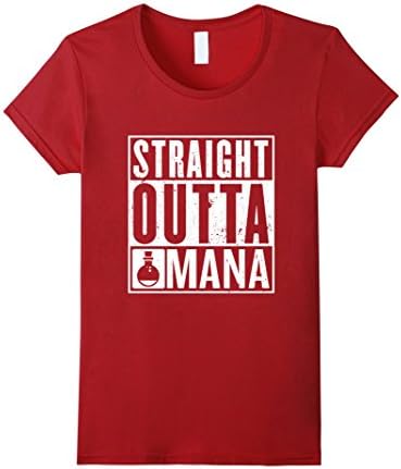 Women's Straight Outta Mana Funny Mana Gaming T-Shirt XL Cranberry