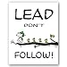 (16x20) Charles Schulz Lead Don't Follow Peanuts Comic Art Print Poster