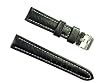 BANDA WYOMING BUFFALO LEATHER CHRONOGRPAH SPORT PANERAI BREITLING WATCH BAND STYLE DESIGN-REAL ITALIAN CALF LEATHER-24 mm BLACK COLOR