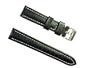 BANDA WYOMING BUFFALO LEATHER CHRONOGRAPH SPORT PANERAI BREITLING WATCH BAND STYLE DESIGN-REAL ITALIAN CALF LEATHER-20 mm BLACK COLOR