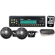 PYLE PLCD7MRKT Waterproof Marine AM/FM/CD Player Receiver with 4 X 5.25-Inch Speakers and Splash Proof Radio Cover (Black)