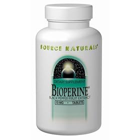 SOURCE NATURALS, Bioperine� Black Pepper Fruit Extract 10 mg - 120 tabs