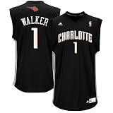 NBA adidas Kemba Walker Charlotte Bobcats Chase Replica Jersey - Black