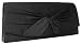 Satin Clutch Abendtasche, schwarz