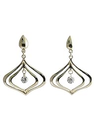 14K Yellow Gold Diamond Dashing Diamonds Earrings