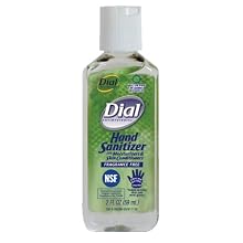 Dial 00688 Sanitizer Fragrance Free, 2 oz, (Case of 24)