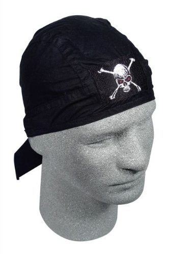 ZANheadgear Flydanna 100 Percentage Cotton Skull and Crossbones Bandanna