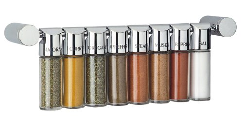 Emsa Galerie GewürzGalerie mit 8 Gewürzen, 40 cm chrom