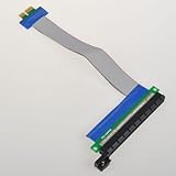BestDealUSA Flex Ribbon PCI-E Extension Cable 1x To 16x Slot Extender Riser Card Adapter
