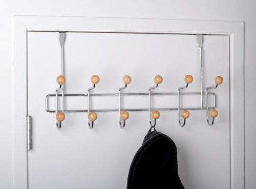 OVER THE DOOR HOOK WITH WOODEN ACCENTS