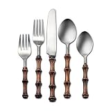 Oneida Elements Copper Bamboo 20-Piece Flatware Set, Service for 4