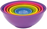Zak Designs - 1702-5130 - Set de 6 Saladiers - Multico Sweet - Boite Cadeau - Lilas / Fuchsia / Orange / Jaune / Vert / Bleu