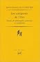 Les cat�gories de l'�tre : Etudes de philosophie ancienne et m�di�vale