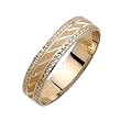 14K Two Tone Gold and White Wedding Band Width 5.0mm